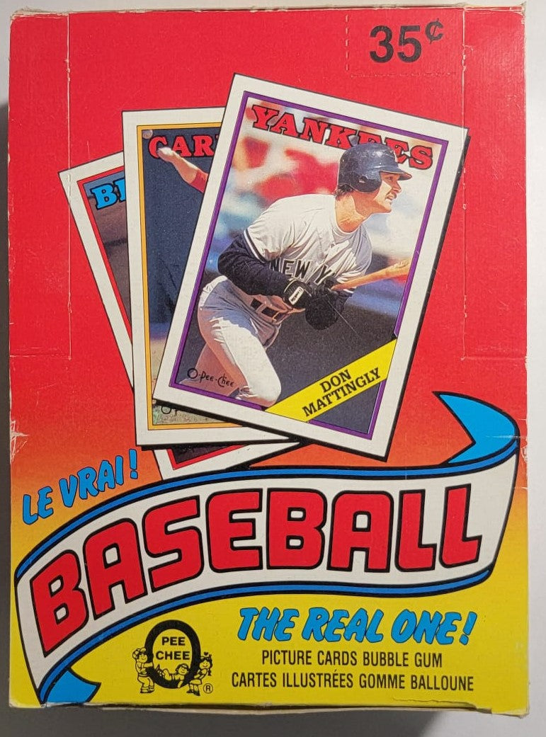 1988 O-Pee-Chee The Real One Baseball Box (Retail)